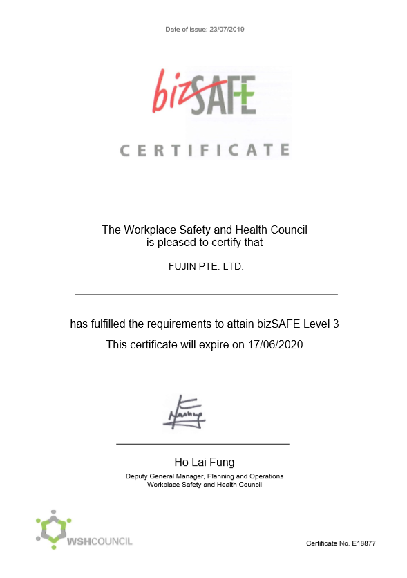 Certificate - Safe ducting company